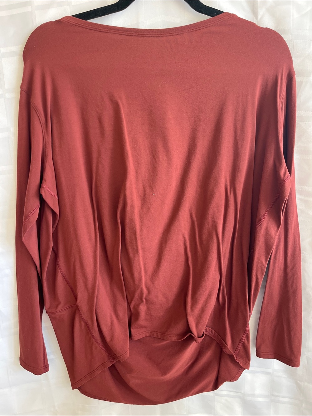 lululemon athletica Women's Long-Sleeve Top in Rust Red Back In Action